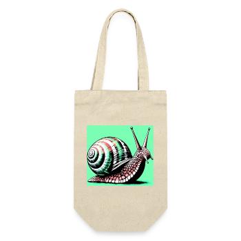 Schnecke - Geschenkbeutel für Flaschen - Natur - Vorne