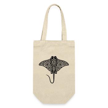 Maori-Stachelrochen - Geschenkbeutel für Flaschen - Natur - Vorne