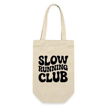 Cadeau de typographie ondulée du Slow Running Club Seventies - Sac à bouteille - nature - Devant