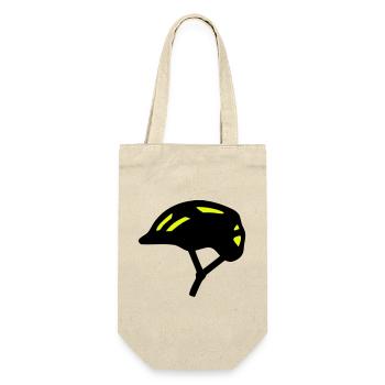 Bicycle Helmet Silhouette - Gift Bag for Bottles - nature - Front