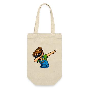 Dabbing Kindergärtnerin - Geschenkbeutel für Flaschen - Natur - Vorne