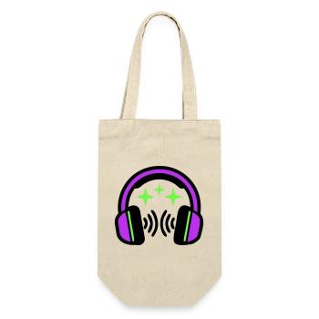 Headphones Stars Icon - Gift Bag for Bottles - nature - Front