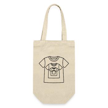 Ein T Shirt im T Shirt zum ausmalen - Geschenkbeutel für Flaschen - Natur - Vorne