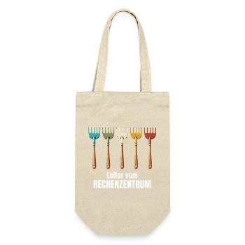 Leiter vom Rechenzentrum lustige Sprüche - Geschenkbeutel für Flaschen - Natur - Vorne