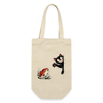 Poisson koi carpe carpe koi chat koi - Sac à bouteille - nature - Devant