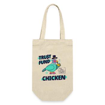 Treuhandfonds Chicken Bold Comic Pheasant Art - Geschenkbeutel für Flaschen - Natur - Vorne