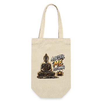 Besseres Ich kommt Buddha - Geschenkbeutel für Flaschen - Natur - Vorne