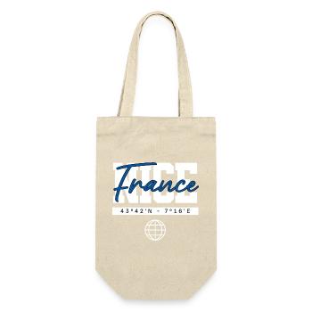Nizza Frankreich Koordinaten Reise Souvenir - Geschenkbeutel für Flaschen - Natur - Vorne