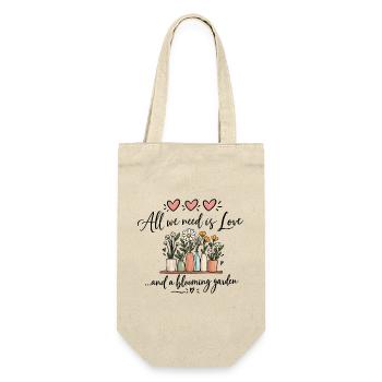 Gartenarbeit Cottage Garten Zimmerpflanze Pflanze Mama Kunst - Geschenkbeutel für Flaschen - Natur - Vorne