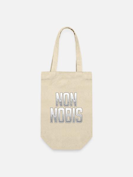 Kettenhemd Non Nobis Bibel - Geschenkbeutel für Flaschen - Natur