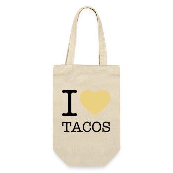 I LOVE TACOS - Geschenkbeutel für Flaschen - Natur - Vorne