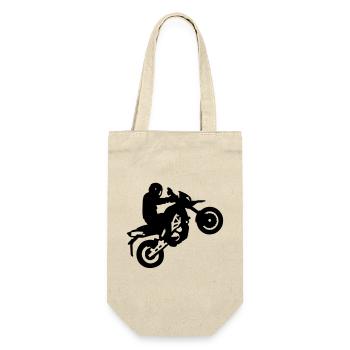 motorrad_16 - Gift Bag for Bottles - nature - Front