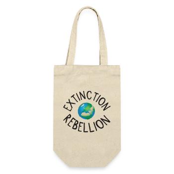 Extinction Rebellion Planet Earth black - Gift Bag for Bottles - nature - Front