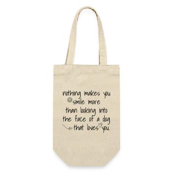 T-shirts cool pour femmes et hommes avec un chien - Sac à bouteille - nature - Devant