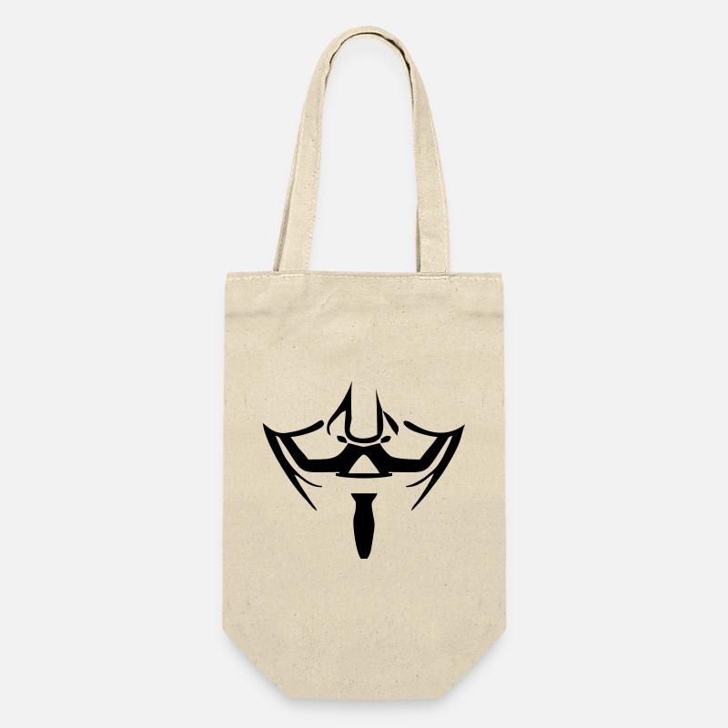 Anonymous Maske - Geschenkbeutel für Flaschen - Natur