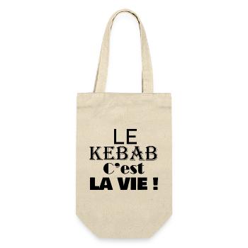 le KEBAB c'est la vie viande à griller fast food - Sac à bouteille - nature - Devant