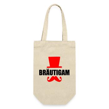 bräutigam - Geschenkbeutel für Flaschen - Natur - Vorne