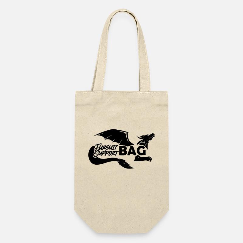 Fursuit Support Tasche Drache - Geschenkbeutel für Flaschen - Natur
