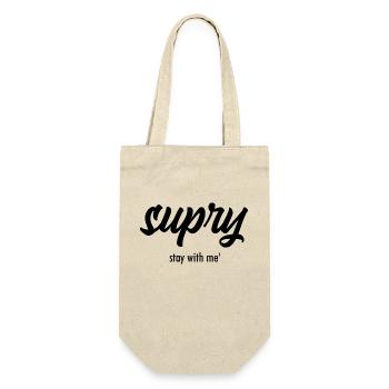 STAY WITH ME. - Geschenkbeutel für Flaschen - Natur - Vorne