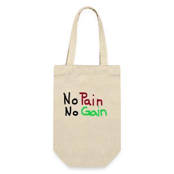 No Pain No Gain - Gift Bag for Bottles - nature - Front