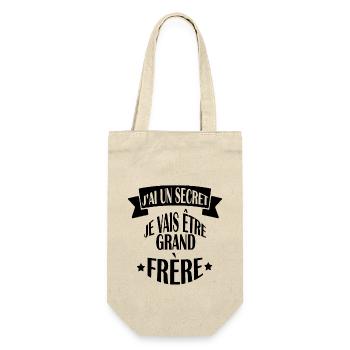 J AI UN SECRET GRAND FRERE fier : annonce bébé - Sac à bouteille - nature - Devant
