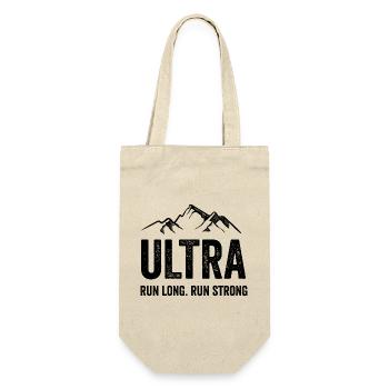 Ultra Running - Run Long. Run Strong. - Gift Bag for Bottles - nature - Front