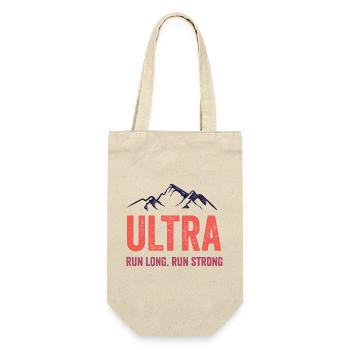 Ultra Running - Run Long. Run Strong. - Gift Bag for Bottles - nature - Front