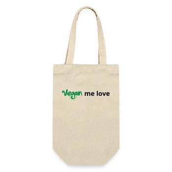 vegan me love - Gift Bag for Bottles - nature - Front