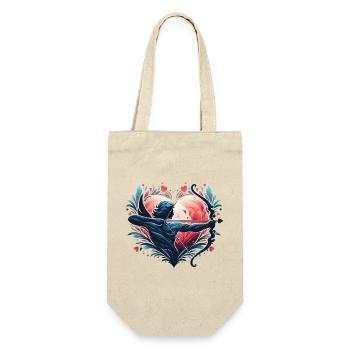 Mythischer Herz-Bogenschütze Illustration - Geschenkbeutel für Flaschen - Natur - Vorne