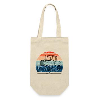 Tracteur vintage - Sac à bouteille - nature - Devant
