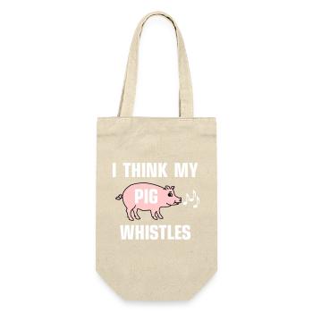 I think my pig whistles - Gift Bag for Bottles - nature - Front