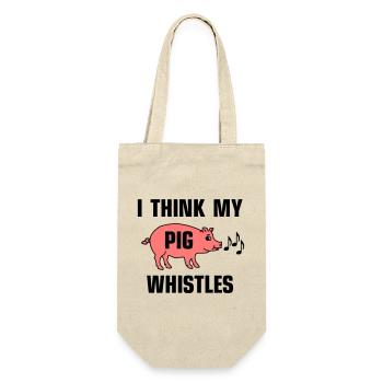 I think my pig whistles - Gift Bag for Bottles - nature - Front