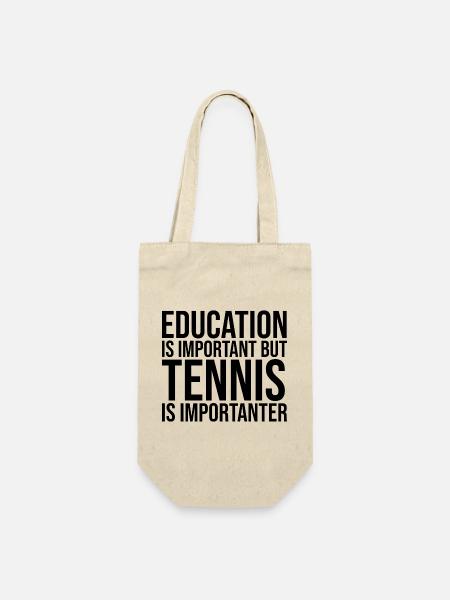 Tennis Tennis Tennis - Geschenkbeutel für Flaschen - Natur
