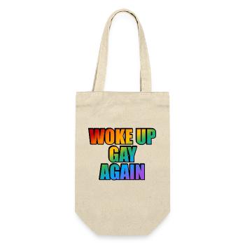 Wieder schwul aufgewacht - lustige LGBTQ-Pride - Geschenkbeutel für Flaschen - Natur - Vorne