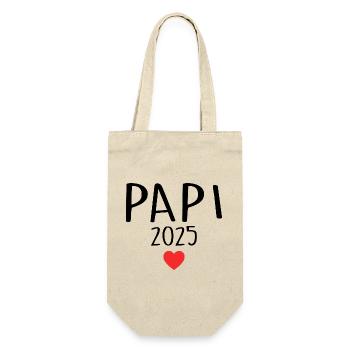 Dad - Future Dad 2025 - Gift Bag for Bottles - nature - Front