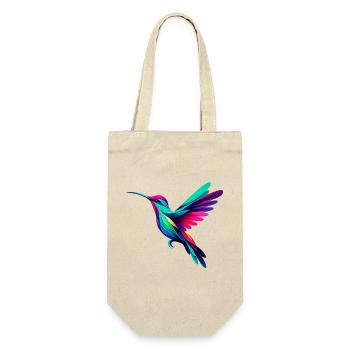 Kolibri - Geschenkbeutel für Flaschen - Natur - Vorne