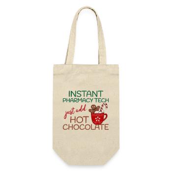 Pharmacie instantanée tech chocolat chaud Noël - Sac à bouteille - nature - Devant