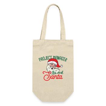 Project Manager xmas the real Santa Christmas - Gift Bag for Bottles - nature - Front
