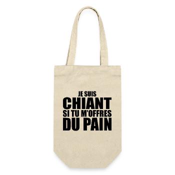 Man Who Adores: Bread. Funny Design Humor - Gift Bag for Bottles - nature - Front