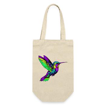 Kolibri - Geschenkbeutel für Flaschen - Natur - Vorne