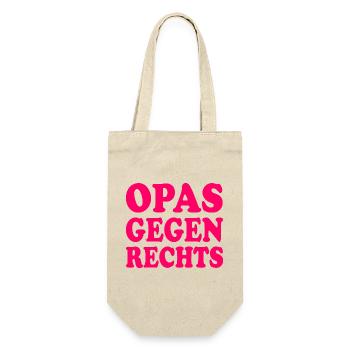 Opas gegen rechts - Geschenkbeutel für Flaschen - Natur - Vorne