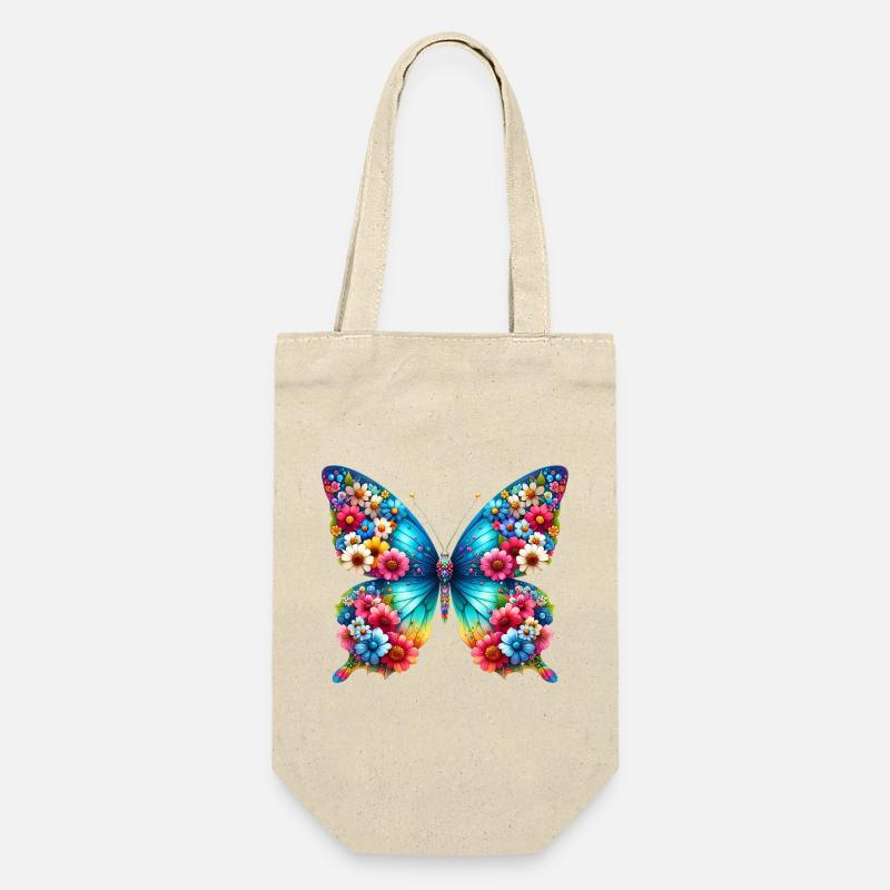 Schmetterling - Geschenkbeutel für Flaschen - Natur