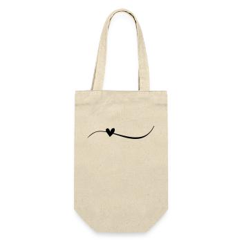 Ligne avec cœur - Sac à bouteille - nature - Devant