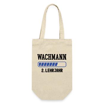 Ausbildung Wachmann 2 Lehrjahr Wachdienst Secruity - Geschenkbeutel für Flaschen - Natur - Vorne
