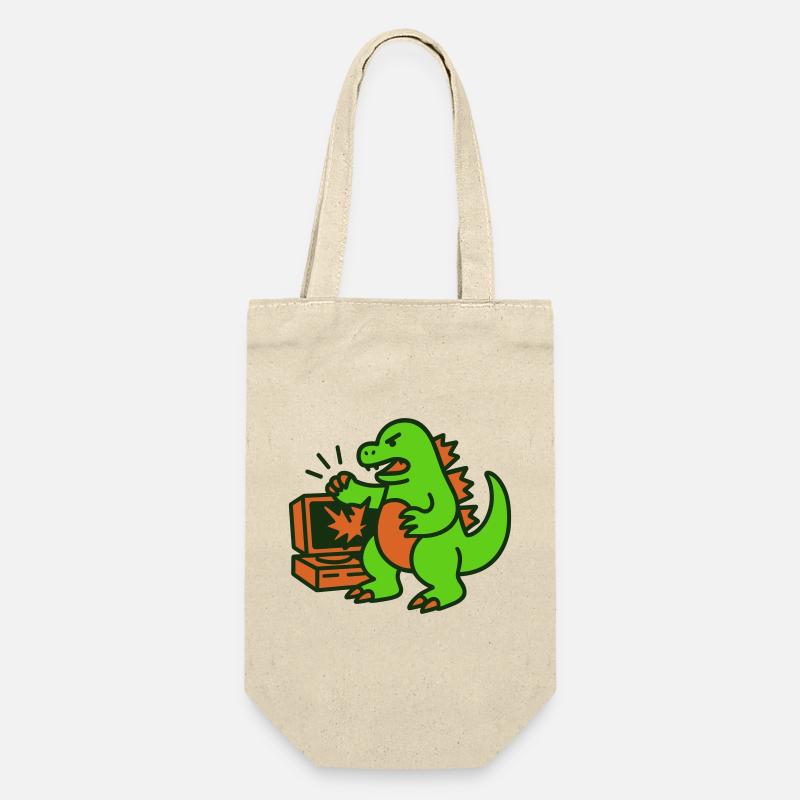 Dragon vs Computer - Geschenkbeutel für Flaschen - Natur
