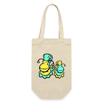 2 snail shell snails child dad mom family - Gift Bag for Bottles - nature - Front