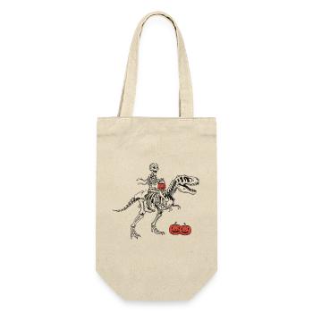 Skeleton Rider on T Rex - Gift Bag for Bottles - nature - Front