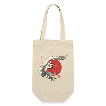 Japanese crane with red sun - Gift Bag for Bottles - nature - Front