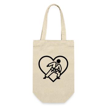 Judo Heart – Passion pour les arts martiaux - Sac à bouteille - nature - Devant