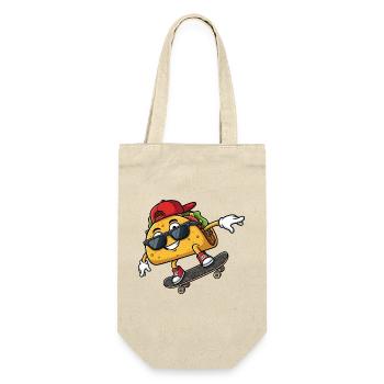 Cool Taco Skateboard Skateboarder Saying - Gift Bag for Bottles - nature - Front